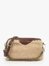 Cross Body Tas Vintage Leder Mila louise Bruin vintage 23673XTC