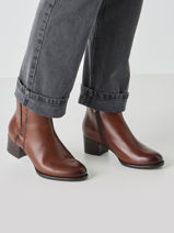 Enkellaarsjes Met Hak Uit Leder Tamaris Zwart accessoires 45-vue-porte