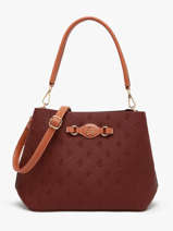 Schoudertas Embossed Lulu castagnette Violet embossed YOUSRA