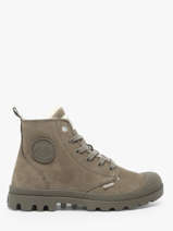 Enkellaarsjes Uit Leder Palladium Groen accessoires 95982281