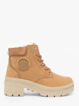 Enkellaarsjes Met Hak Uit Leder Palladium Bruin accessoires 99527254