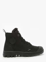 Enkellaarsjes Pampa Hi Zip Wl Uit Leder Palladium Zwart accessoires 95982010