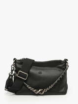 Cross Body Tas Vintage Leder Mila louise Zwart vintage 3864C