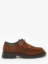 Derby Veterschoenen Uit Leder Tommy hilfiger Bruin men 5589GVQ