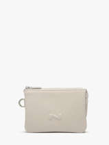 Portemonnee 2 Compartimenten Leder Nathan baume Beige original n 302N