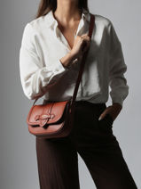 Cross Body Tas Sienna Leder Lancel Rood sienna A13718-vue-porte