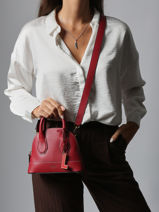 Cross Body Tas Belleville Leder Lancel Rood belleville A13735-vue-porte