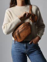 Heuptasje Lulu castagnette Bruin zip YSALINE-vue-porte