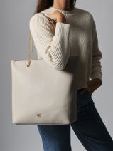 Schoudertas Minimal Mono Calvin klein jeans Beige minimal mono 4F3204G-vue-porte