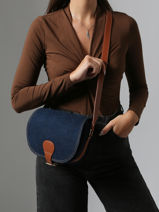 Cross Body Tas Le Bohmien Denim Brut Paul marius Blauw denim brut BOHEMDEB-vue-porte