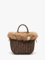 Handtas Doudou Le voyage en panier Bruin doudou S