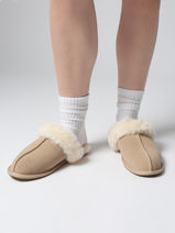 Scuffette Ii Pantoffels Uit Leder Ugg Beige women 1106872-vue-porte