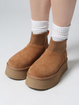 Boots Met Platformzool Classic Mini Dipper Uit Leder Ugg Beige women 1168170-vue-porte