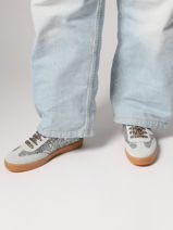 Sneakers Berlin Uit Leder Victoria Zilver women 1126223-vue-porte