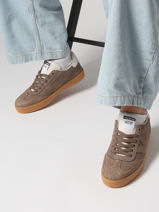 Sneakers Berlin Uit Leder Victoria Bruin women 1126229-vue-porte