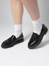 Mocassins Uit Leder Remonte Zwart women 2-vue-porte