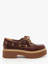 Bootschoenen Met Platformzool Uit Leder Timberland Bruin women 2QDMD571