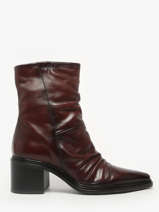 Enkellaarsjes Met Hak Uit Leder Mjus Rood women L39205