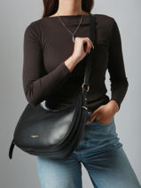 Cross Body Tas Donna Aria Leder Lancaster Zwart donna aria 77-vue-porte