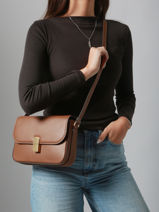 Cross Body Tas M Alice Leder Nat et nin Bruin vintage M-vue-porte