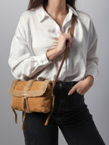 Cross Body Tas Othilia Leder Vanessa bruno Beige othilia 10V40907-vue-porte