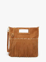 Cross Body Tas Velvet Leder Milano Bruin velvet VE25091