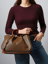 Handtas Gretel Ted lapidus Bruin gretel TLAU8924-vue-porte