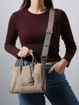 Handtas Sherpa David jones Bruin sherpa CM7667-vue-porte