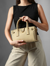 Handtas S Equestre Leder Etrier Beige equestre EEQT142S-vue-porte