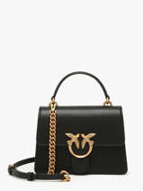 Handtas Love Bag Icon Leder Pinko Zwart love bag icon A0F1