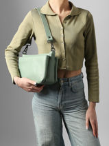 Cross Body Tas Caviar Leder Milano Groen caviar CA25066-vue-porte