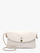 Cross Body Tas Vintage Leder Mila louise Wit vintage 3756C1