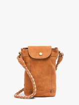 Cross Body Tas Brianna Leder Pieces Bruin brianna 17163616