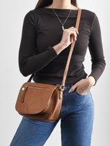 Cross Body Tas Zip Lulu castagnette Bruin zip 2-vue-porte