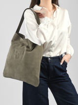 Schoudertas Folk Lady Leder Gerard darel Groen folk lady DDS72407-vue-porte