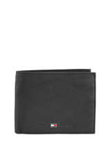 Portefeuille Leder Tommy hilfiger Zwart johnson AM00660