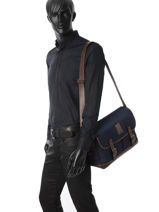 Longchamp Boxford Cross bodytas Blauw-vue-porte