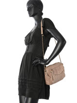 Cross Body Tas Naina Leder Pieces Bruin naina 17087872-vue-porte