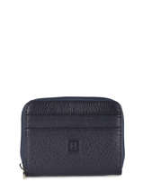 Portemonnee/kaarthouder Confort Leder Hexagona Blauw confort 463042