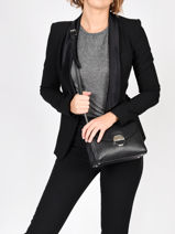 Cross Body Tas Foulonn Pia Leder Lancaster Zwart pia 60-vue-porte