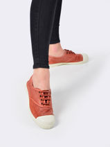 Low-top Sneakers Natural world Rood women 102E-vue-porte