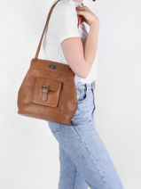 Schoudertas Vintage Paul marius Bruin vintage 1950-vue-porte