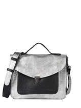 Cross Body Tas Mlle George Argento Leder Paul marius Zwart argento GEORGARG