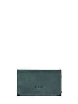Portemonnee Etincelle Nubuck Leder Etrier Groen etincelle nubuck EETN650