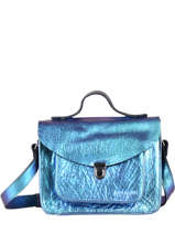 Cross Body Tas Mlle George Scarabee Leder Paul marius Blauw scarabee GEORGSCA