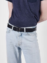 Herenriem Leder Tommy hilfiger Zwart belt AM0847Z-vue-porte