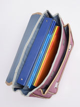 Boekentas 2 Compartimenten Caramel et cie Roze boheme FI-vue-porte