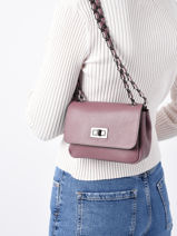 Cross Body Tas Caviar Leder Milano Violet caviar CA21122-vue-porte