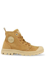 Enkellaarsjes Pampa Hi Zip Wl Uit Leder Palladium Bruin women 95982252