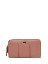 Portefeuille Foulonn Leder Yves renard Roze foulonne 29984